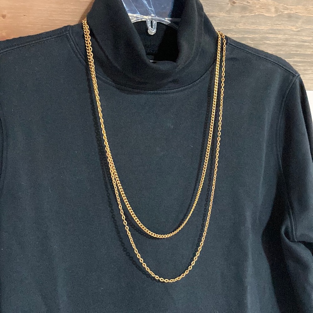 Gold Double Chain Necklace
